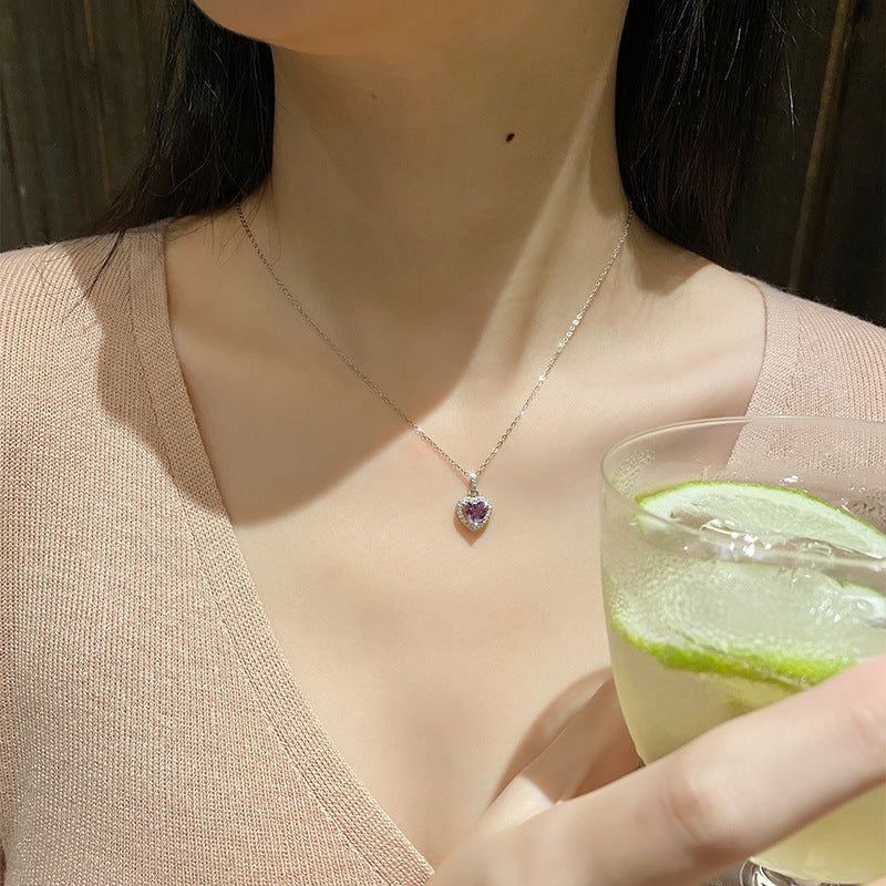 Collier avec pierres précieuses naturelles colorées