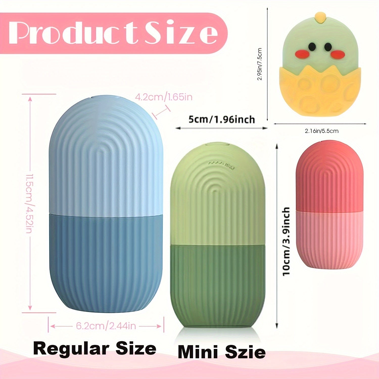 Rouleu de glace en sillicone motif concombre