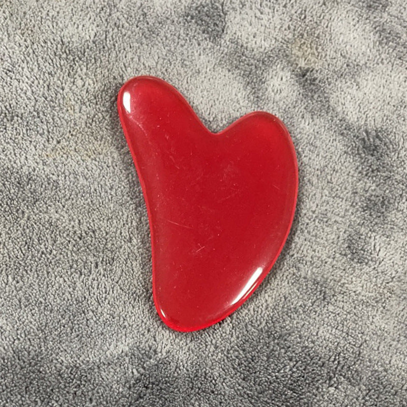 Planche Gua Sha en forme de cœur – Masseur corporel en résine