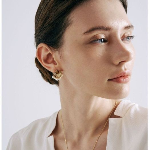 Boucles d'oreilles en perles et pompon