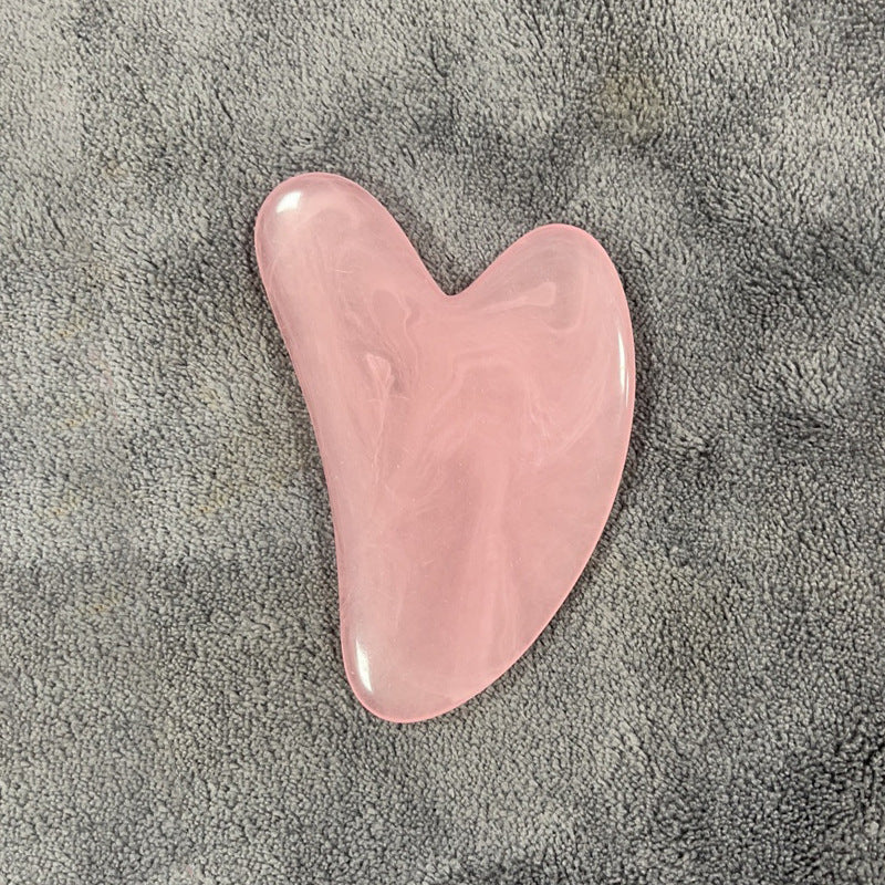Planche Gua Sha en forme de cœur – Masseur corporel en résine